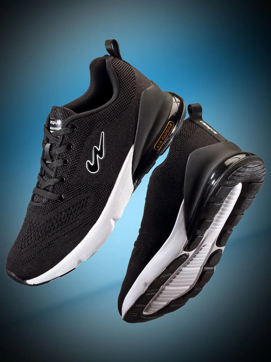 NORTH PLUS Black Men's Running Shoes
